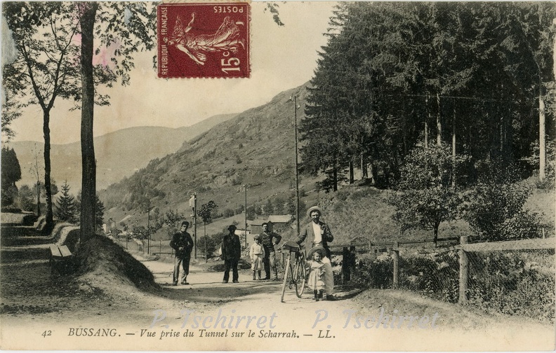 Bussang-route-Vue-prise-du-Tunnel-sur-le-Scharrah-1920-r