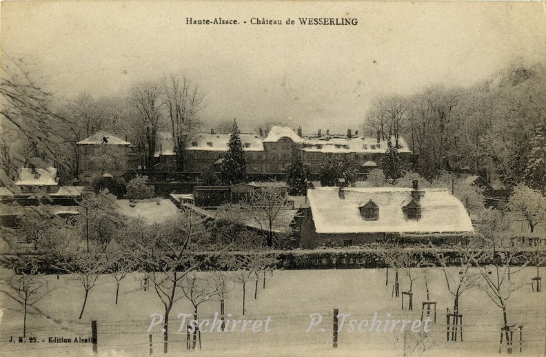 Wesserling-chateau-sous-la-neige-vue-de-la-ferme-1916-02