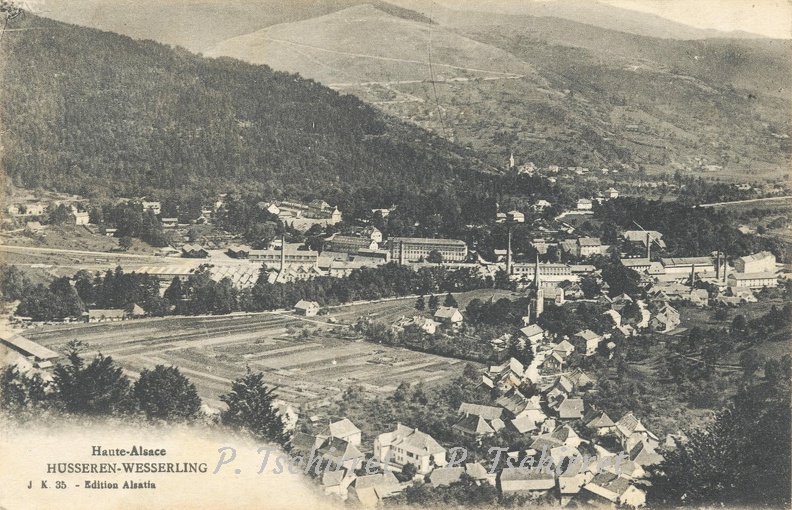 Husseren-vue-du-Husselberg-eglise-et-usines-1917