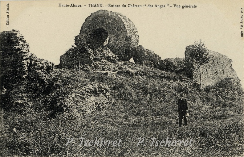 Thann-Ruines-du-chateau-Engelbourg-1914
